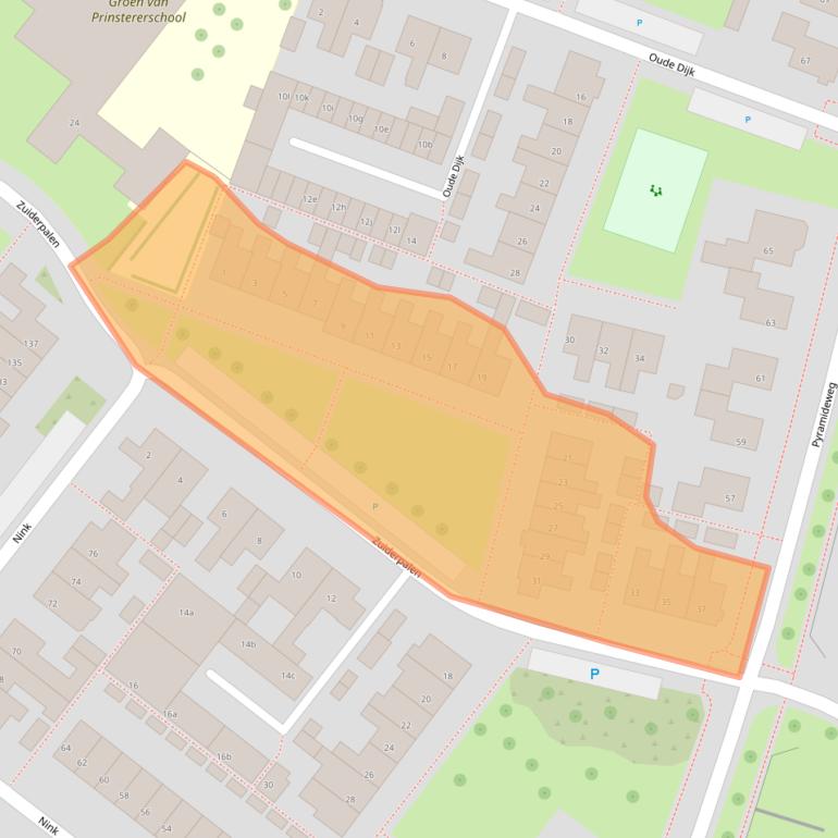 Kaart van postcodegebied 8321AK.