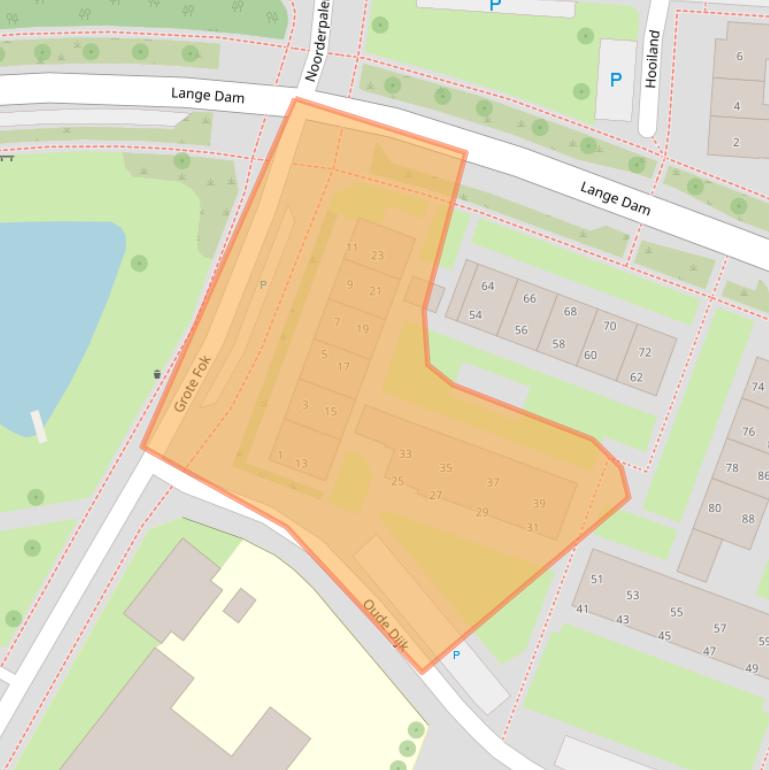 Kaart van postcodegebied 8321AM.