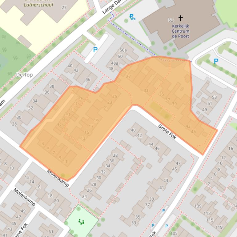 Kaart van postcodegebied 8321AR.