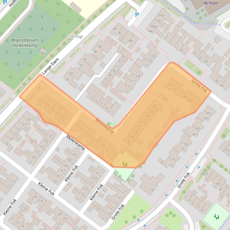 Kaart van postcodegebied 8321AS.