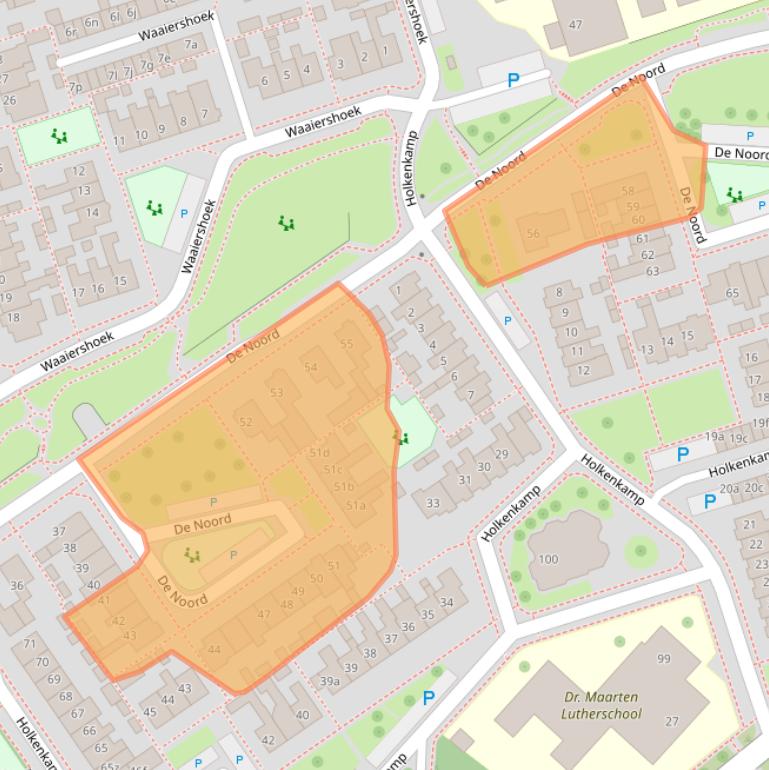 Kaart van postcodegebied 8321BC.