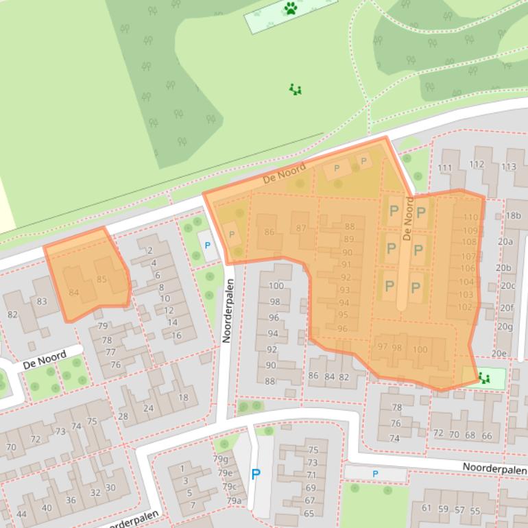 Kaart van postcodegebied 8321BE.