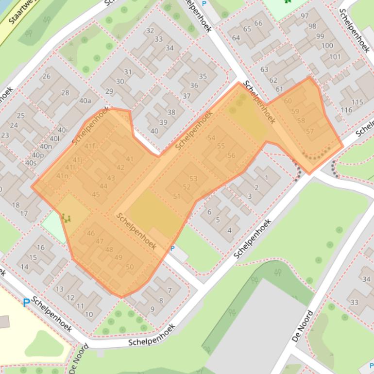 Kaart van postcodegebied 8321BL.