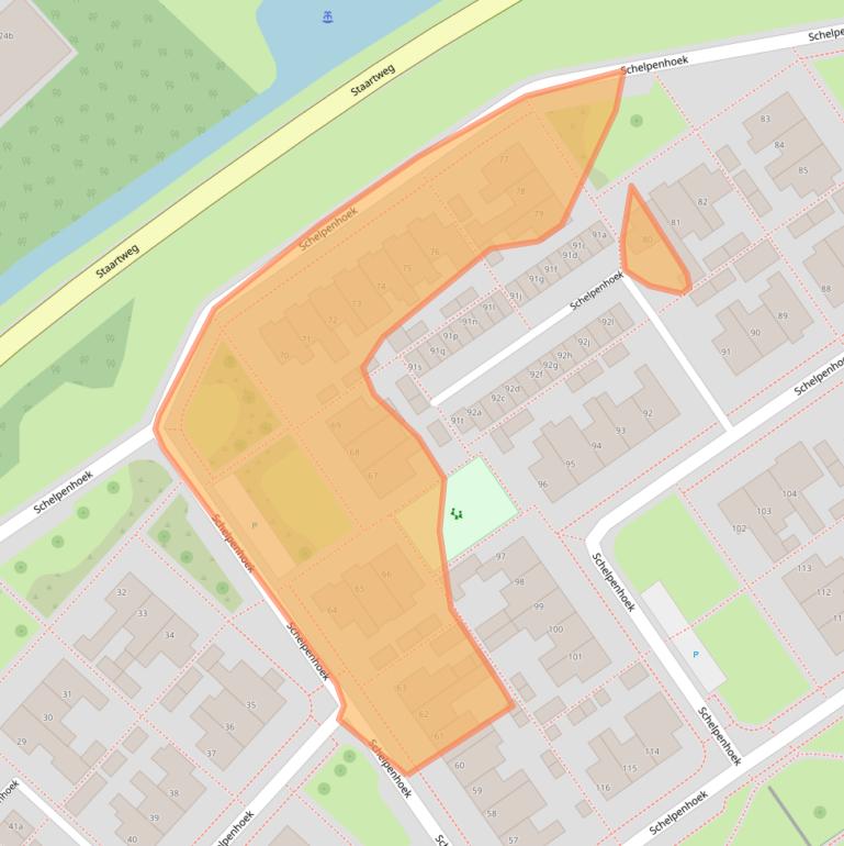 Kaart van postcodegebied 8321BM.