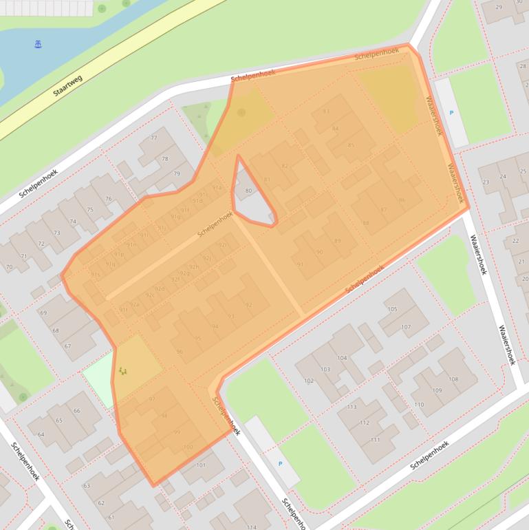 Kaart van postcodegebied 8321BN.