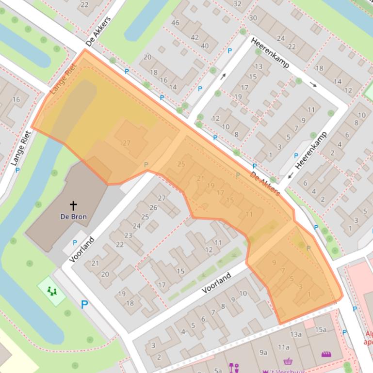 Kaart van postcodegebied 8321BR.
