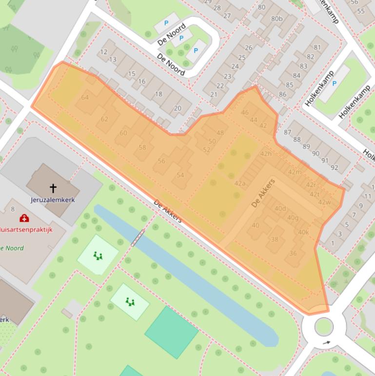 Kaart van postcodegebied 8321BV.