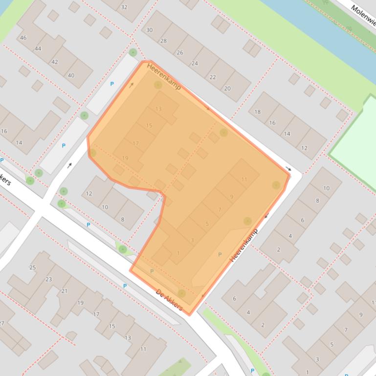 Kaart van postcodegebied 8321BW.