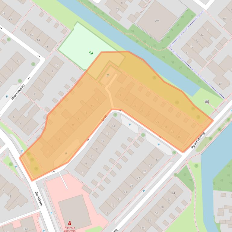 Kaart van postcodegebied 8321CD.