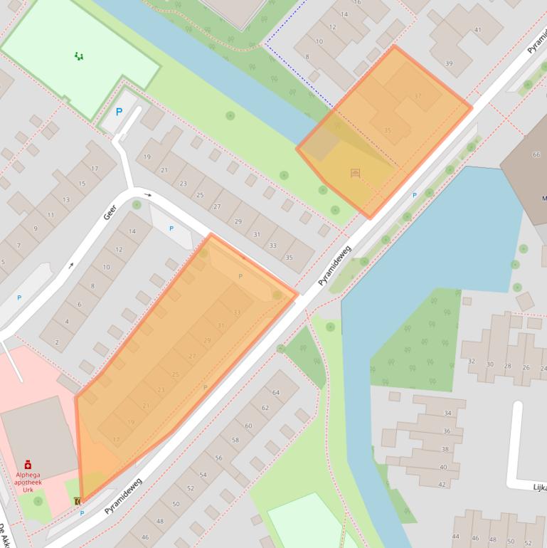 Kaart van postcodegebied 8321CH.