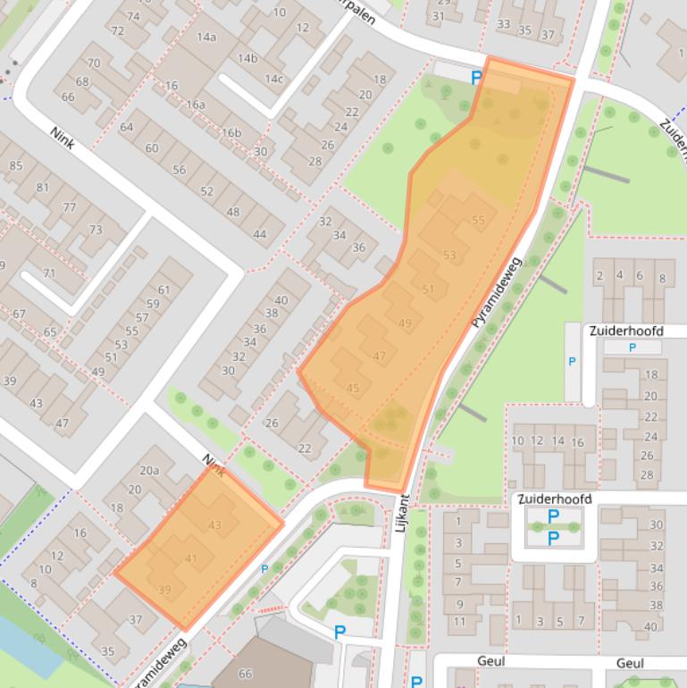 Kaart van postcodegebied 8321CJ.