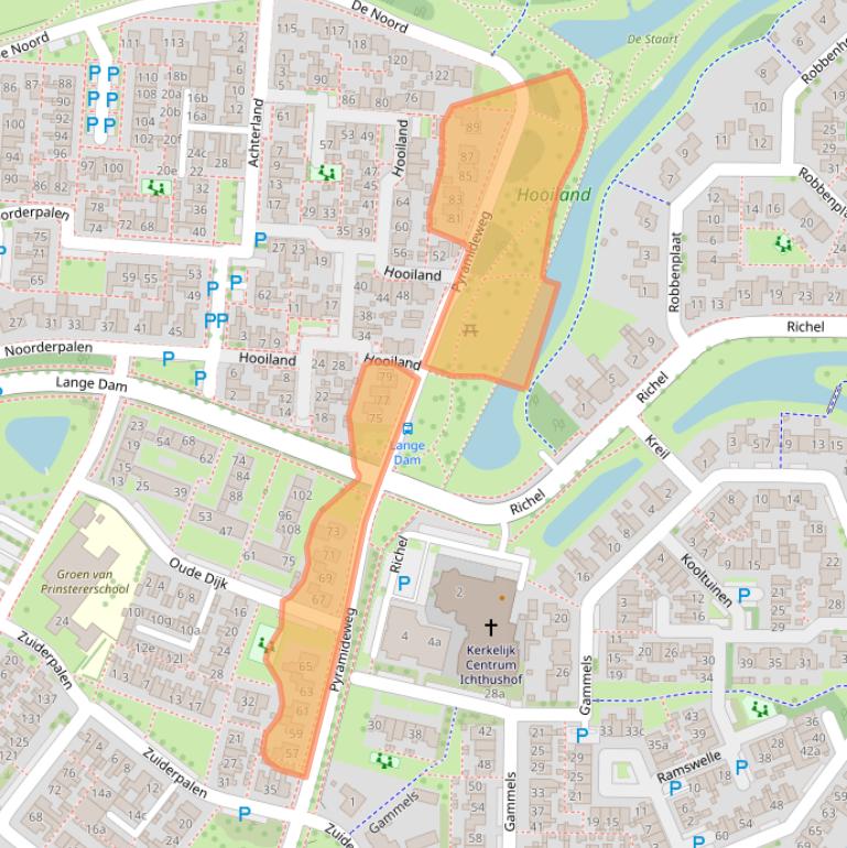 Kaart van postcodegebied 8321CK.