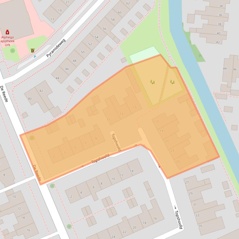 Kaart van postcodegebied 8321CT.