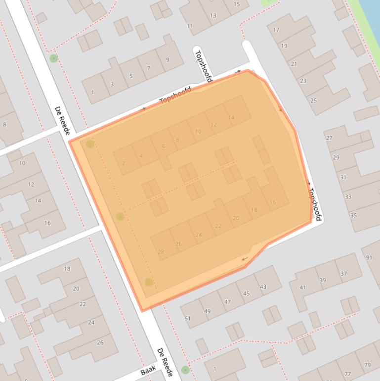 Kaart van postcodegebied 8321CW.