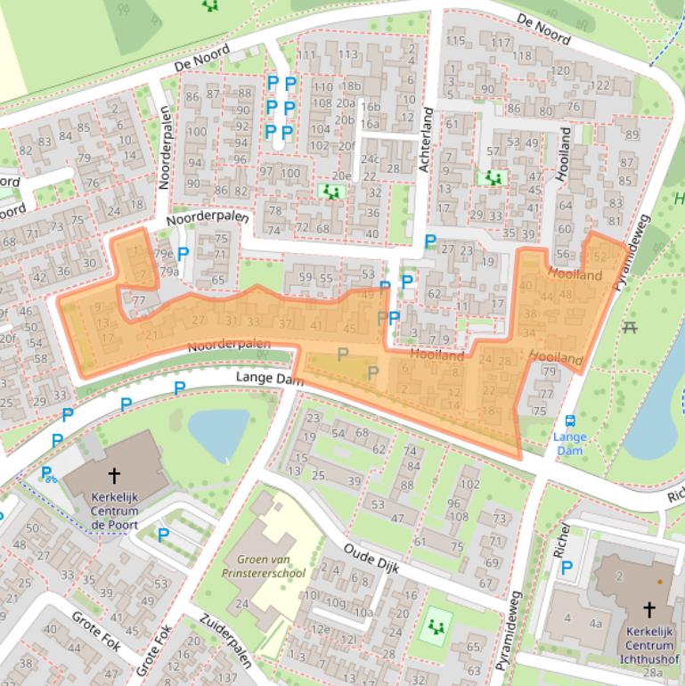 Kaart van postcodegebied 8321CX.