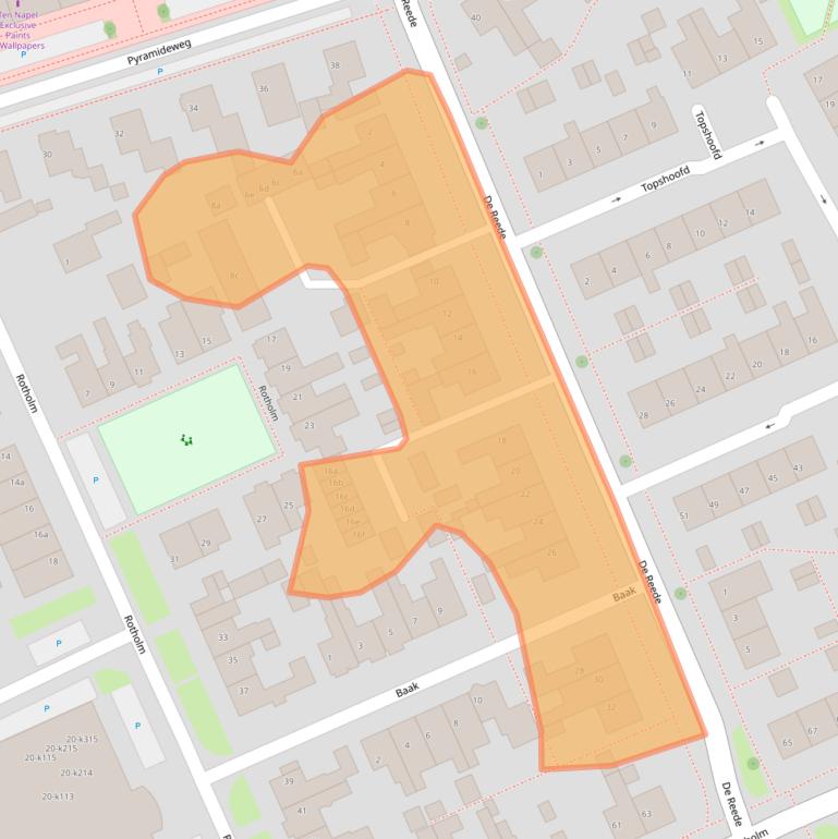 Kaart van postcodegebied 8321DA.