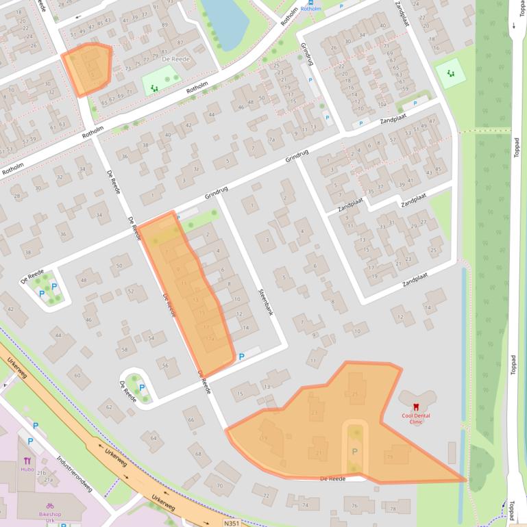 Kaart van postcodegebied 8321DE.