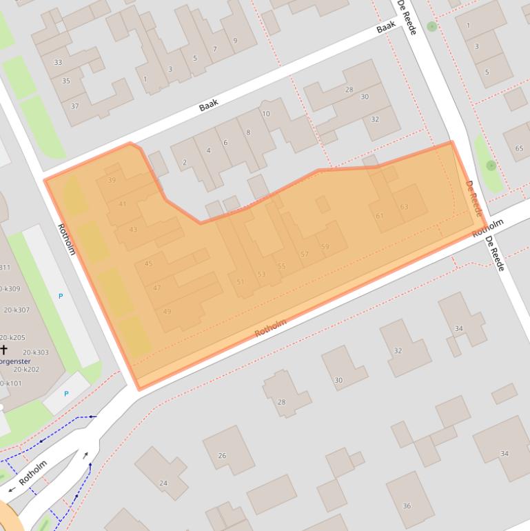 Kaart van postcodegebied 8321DH.