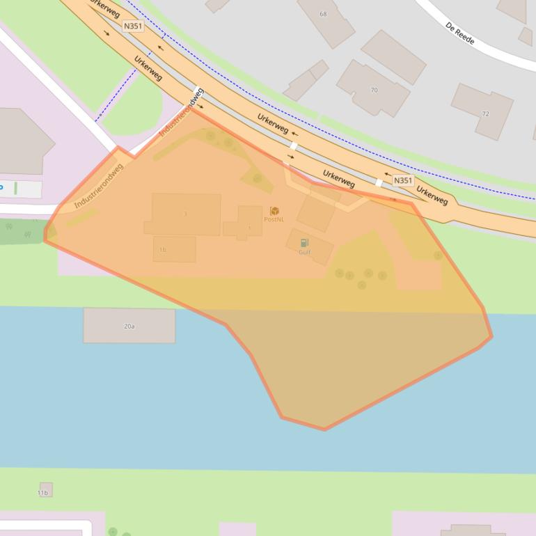 Kaart van postcodegebied 8321DT.