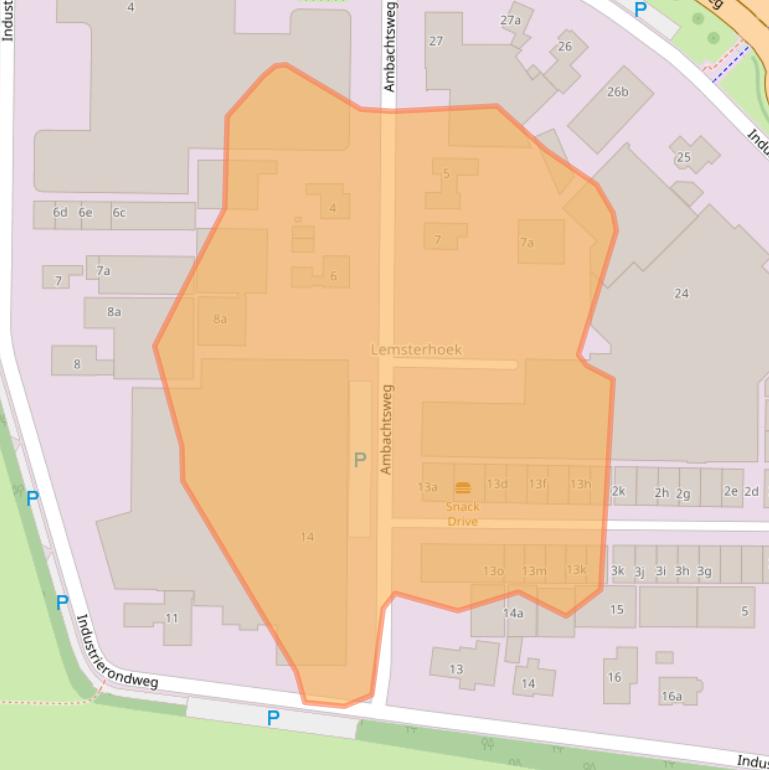 Kaart van postcodegebied 8321DW.