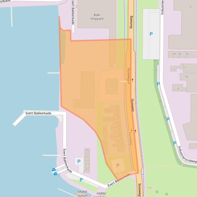 Kaart van postcodegebied 8321DX.