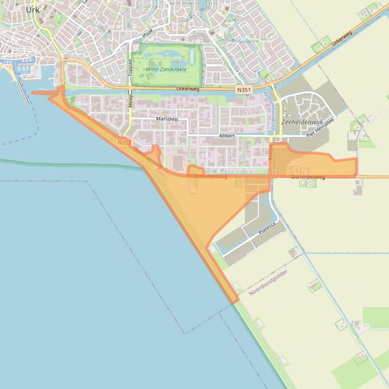 Kaart van postcodegebied 8321DZ.