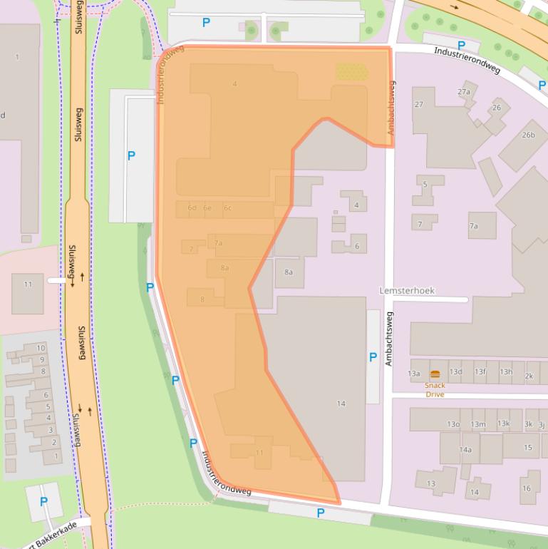 Kaart van postcodegebied 8321EA.