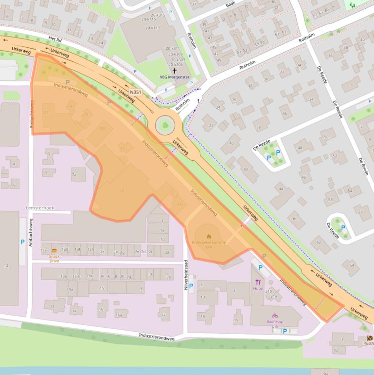Kaart van postcodegebied 8321EC.