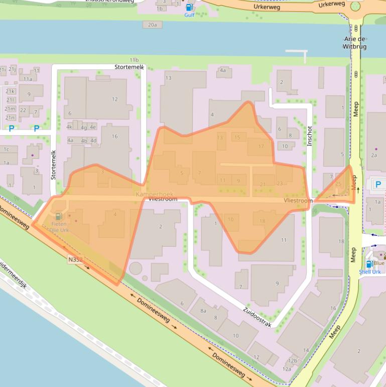 Kaart van postcodegebied 8321EG.