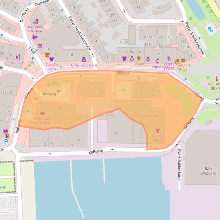 Kaart van postcodegebied 8321EJ.