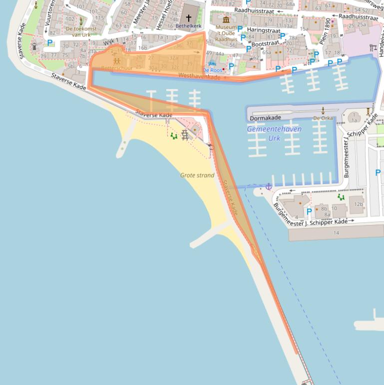 Kaart van postcodegebied 8321EL.