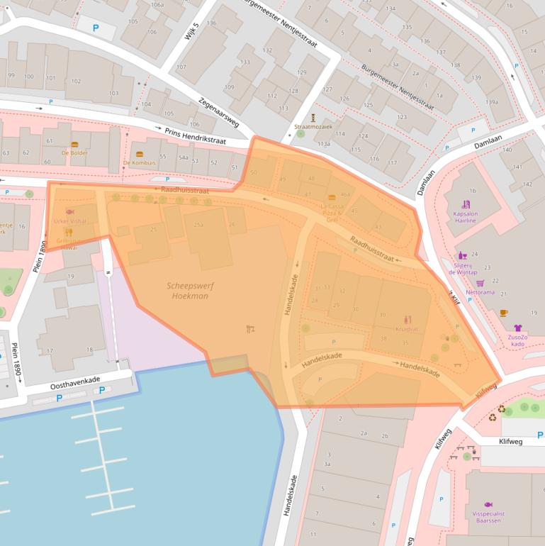 Kaart van postcodegebied 8321ER.