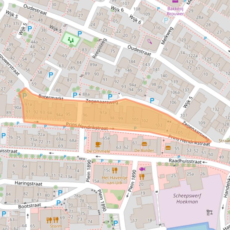 Kaart van postcodegebied 8321EV.