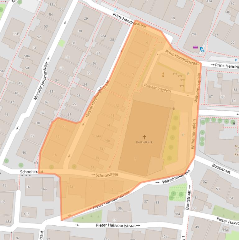Kaart van postcodegebied 8321EW.