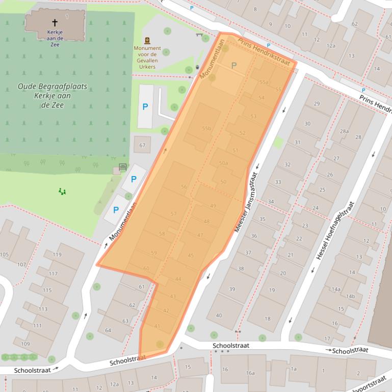 Kaart van postcodegebied 8321EZ.