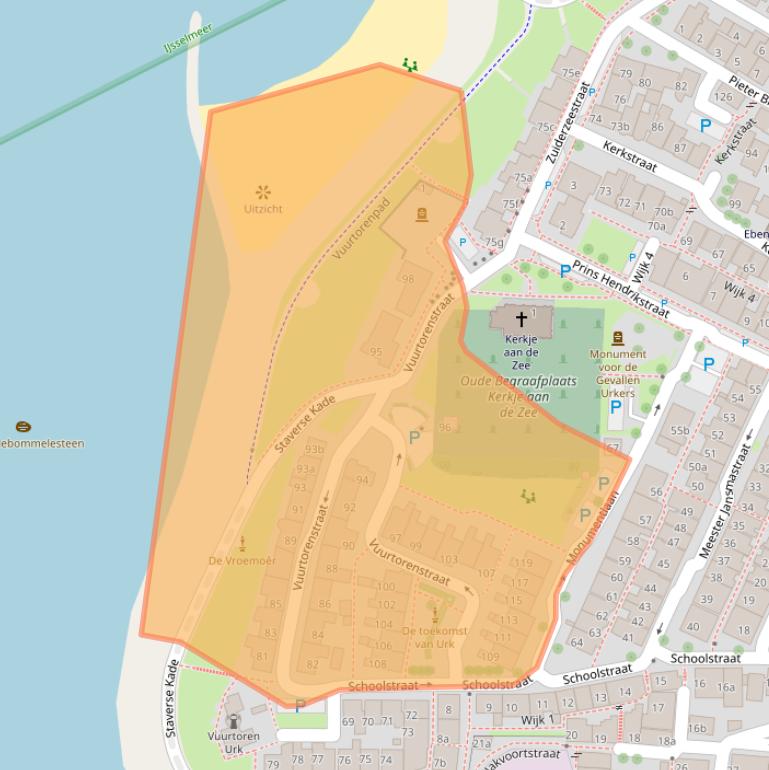 Kaart van postcodegebied 8321GB.