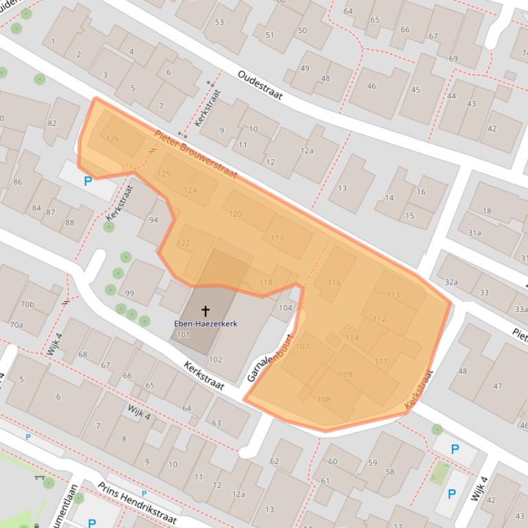 Kaart van postcodegebied 8321GJ.
