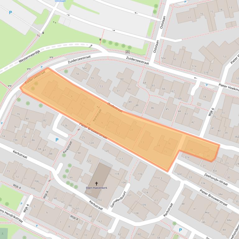 Kaart van postcodegebied 8321GK.