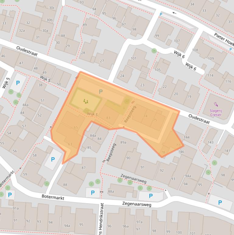 Kaart van postcodegebied 8321GN.