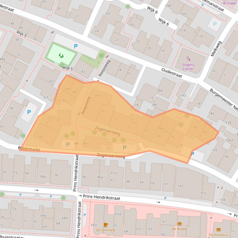 Kaart van postcodegebied 8321GP.