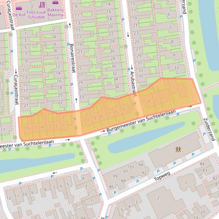 Kaart van postcodegebied 8321GV.