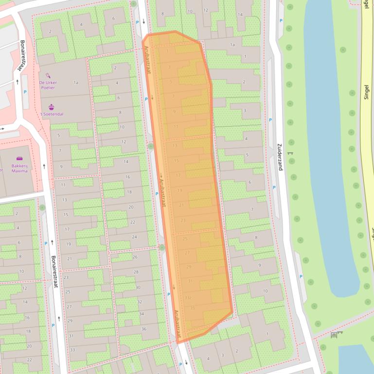 Kaart van postcodegebied 8321GX.