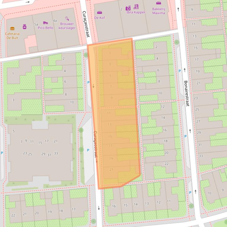 Kaart van postcodegebied 8321HC.