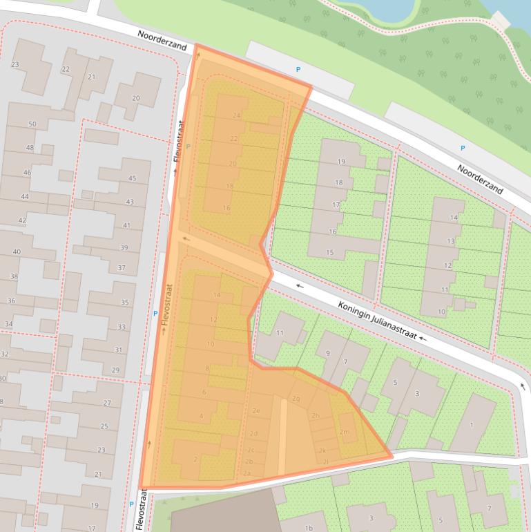 Kaart van postcodegebied 8321HJ.