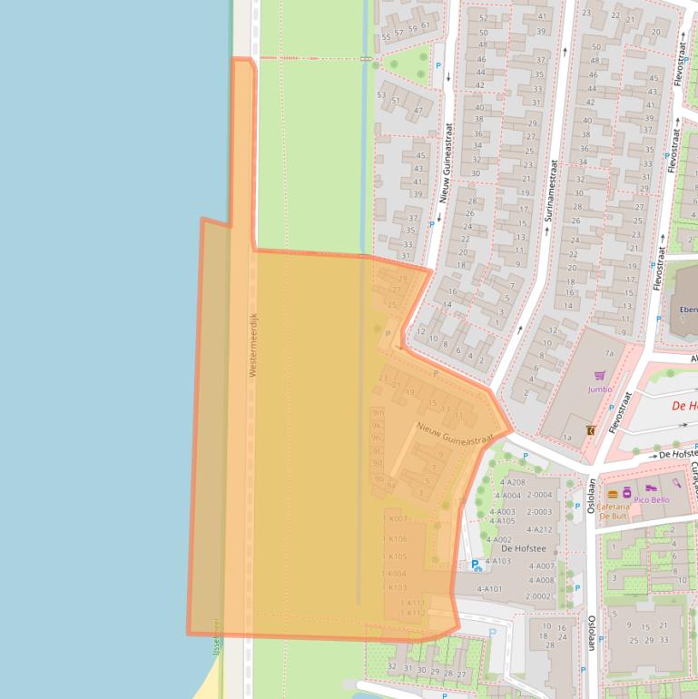 Kaart van postcodegebied 8321HK.