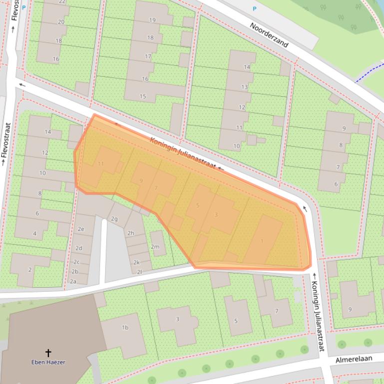 Kaart van postcodegebied 8321HW.