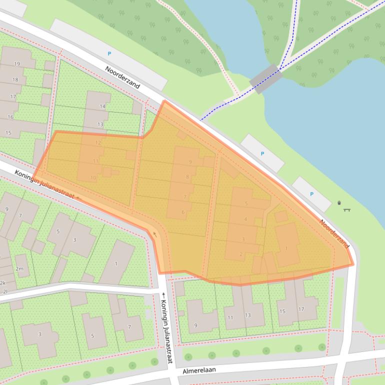 Kaart van postcodegebied 8321HX.
