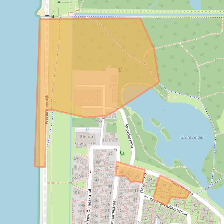 Kaart van postcodegebied 8321HZ.