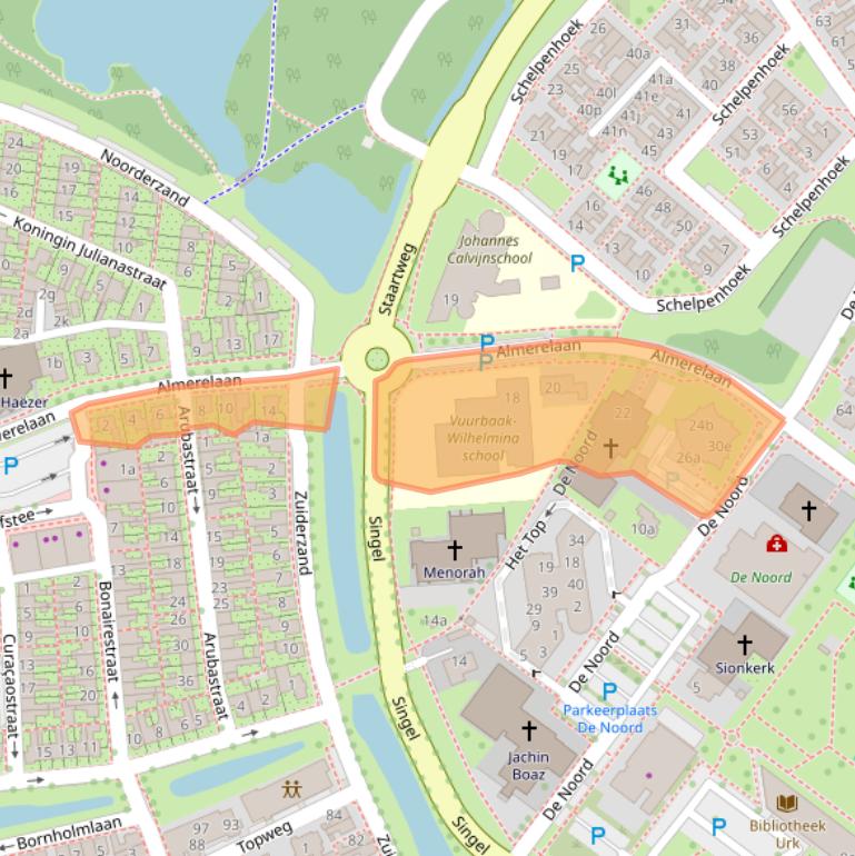 Kaart van postcodegebied 8321JB.