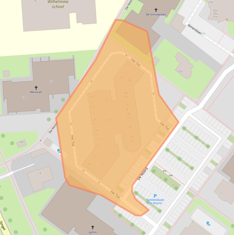 Kaart van postcodegebied 8321JD.